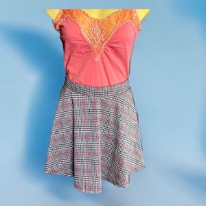 Plaid mini skirt small